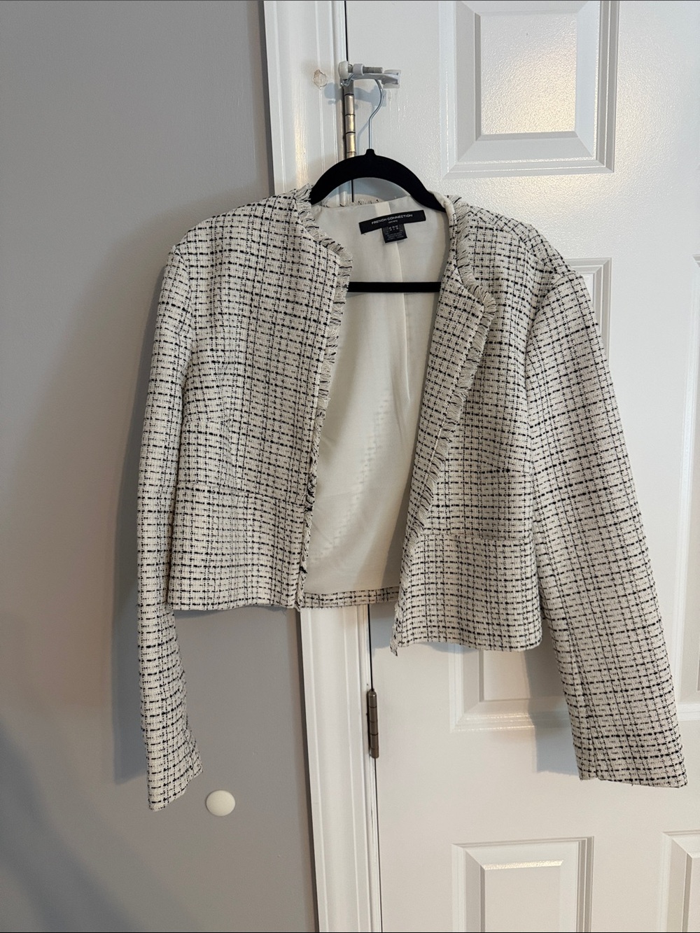 French Connection Cropped Tweed Blazer